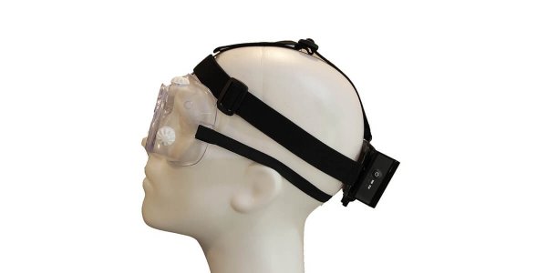 Mannequin wearing ExFog traditional headband system