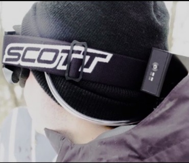 Exfog system worn over ski hat