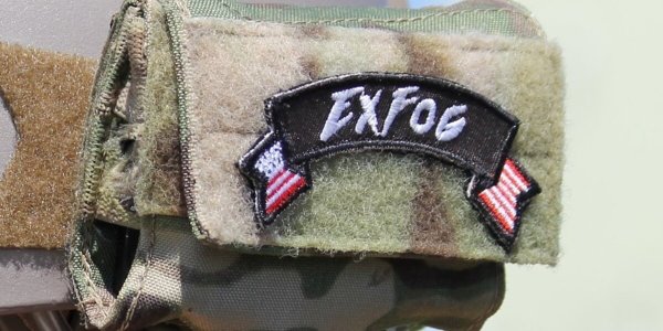 ExFog fabric patch with flag design
