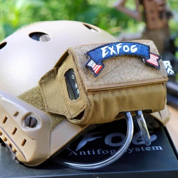 ExFog Antifog system on a helmet